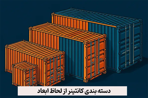 دسته بندی کانتینر از لحاظ ابعاد