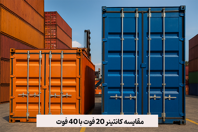 مقایسه کانتینر 20 فوت با 40 فوت