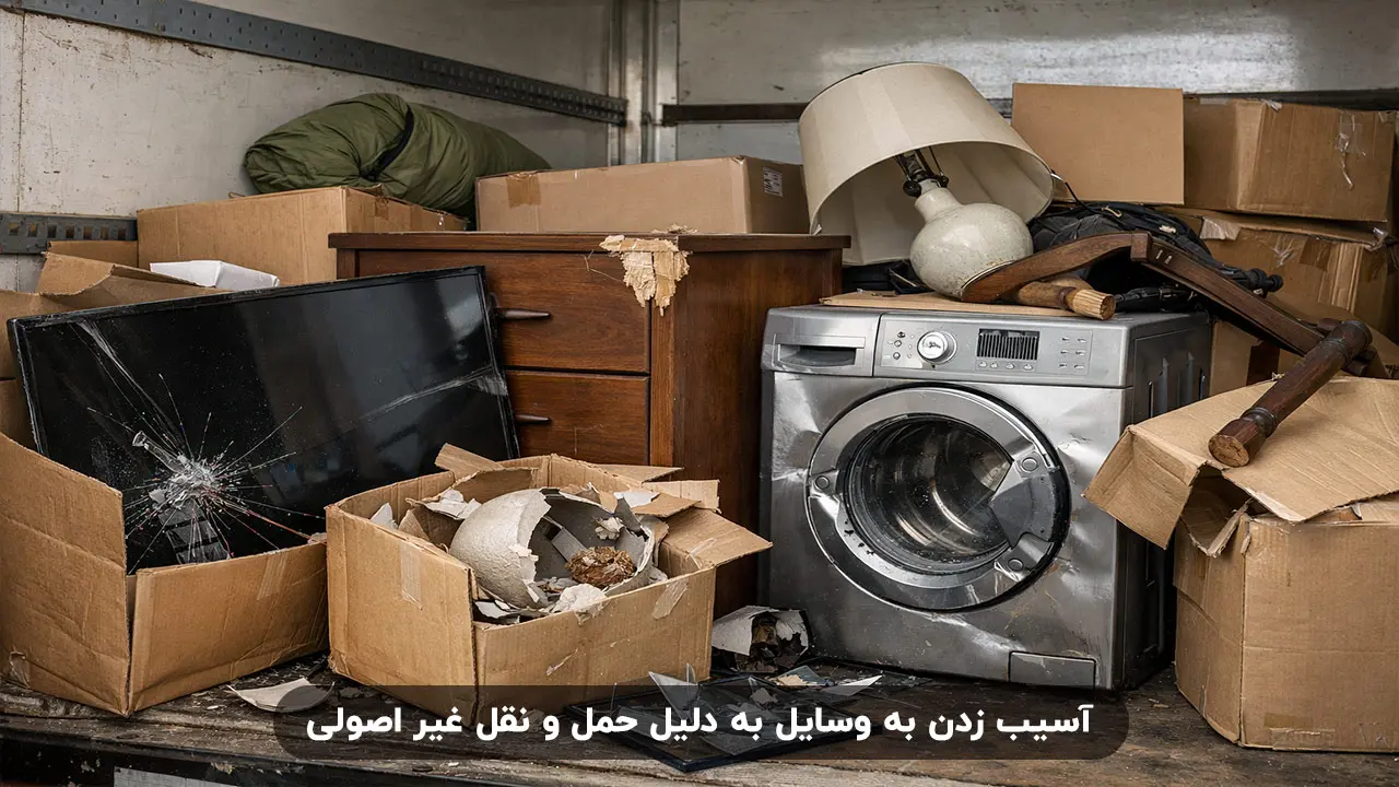 آسیب زدن به وسایل به دلیل حمل و نقل غیر اصولی