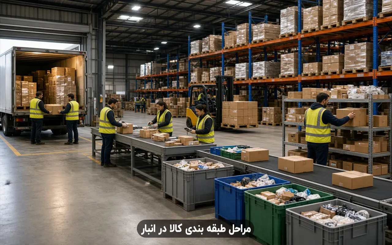 مراحل طبقه بندی کالا در انبار