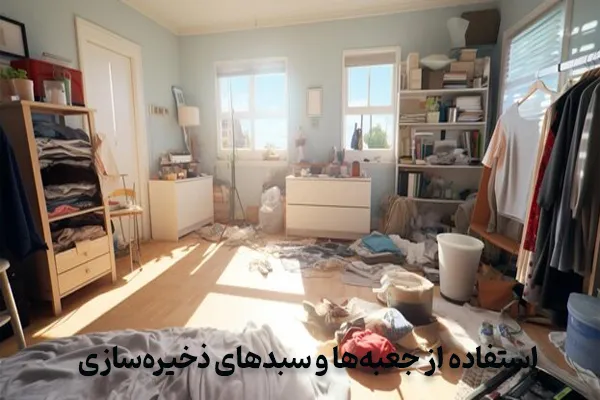 استفاده از جعبهها و سبدهای ذخیرهسازی به عنوان راه کار رفع کمبود جا در خانه های کوچک