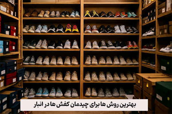 بهترین روش ها برای چیدمان کفش ها در انبار