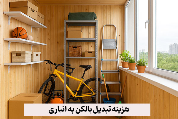 هزینه تبدیل بالکن به انباری